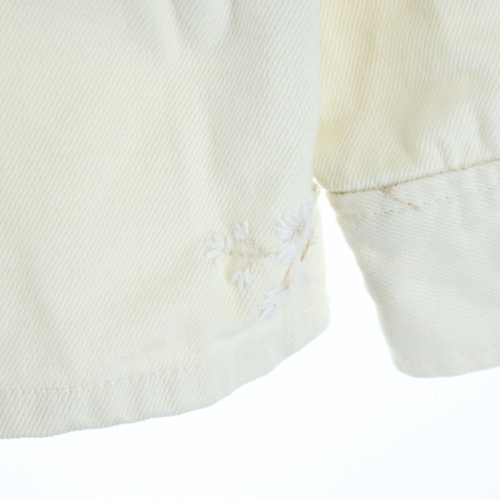 KITH(キス) 101 Denim Ginza Shirt 101デニムギンザシャツ フラワーエンブロイダリーデニムシャツ ホワイト