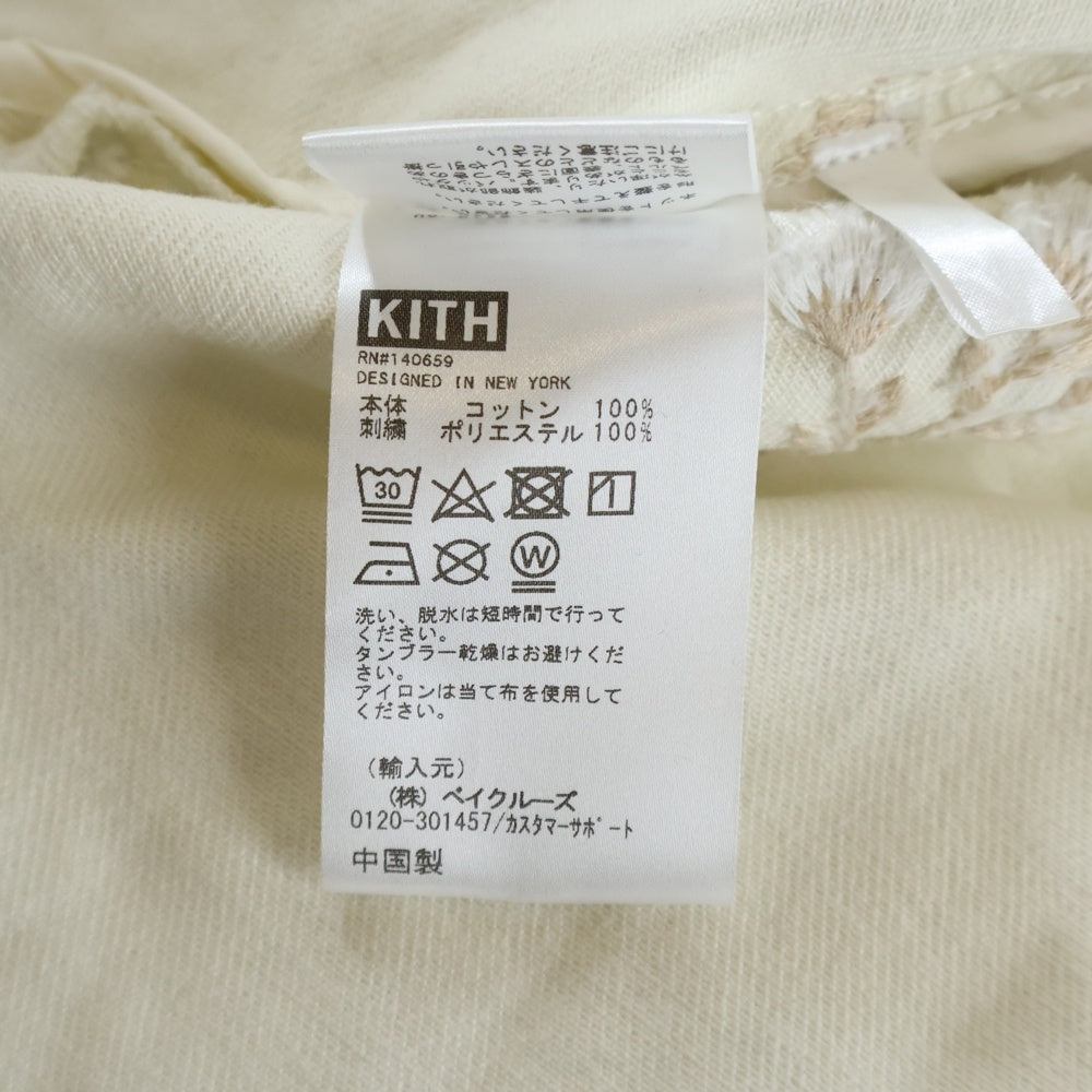 KITH(キス) 101 Denim Ginza Shirt 101デニムギンザシャツ フラワーエンブロイダリーデニムシャツ ホワイト