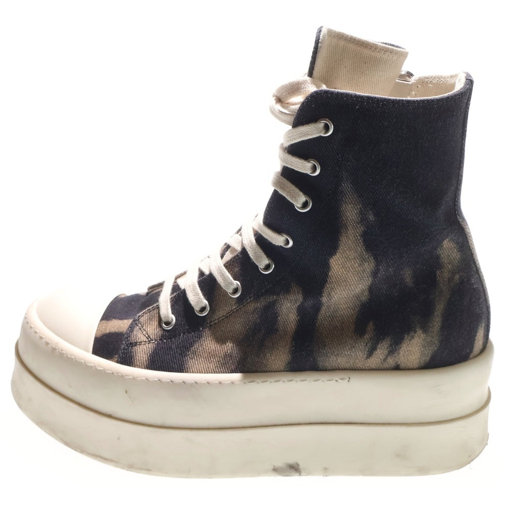DRKSHDW(ダークシャドウ) 24AW Sun Denim Double Bumper Sneakers サンデニムダブルバンパースニーカー レースアッププラットフォームスニーカー DU02D2831-DBSUN ブラック/オレンジ