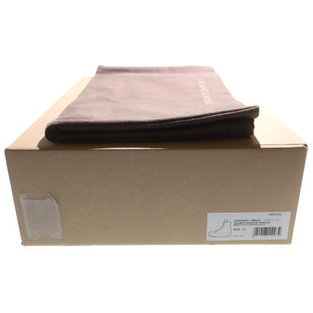 DRKSHDW(ダークシャドウ) 24AW Sun Denim Double Bumper Sneakers サンデニムダブルバンパースニーカー レースアッププラットフォームスニーカー DU02D2831-DBSUN ブラック/オレンジ