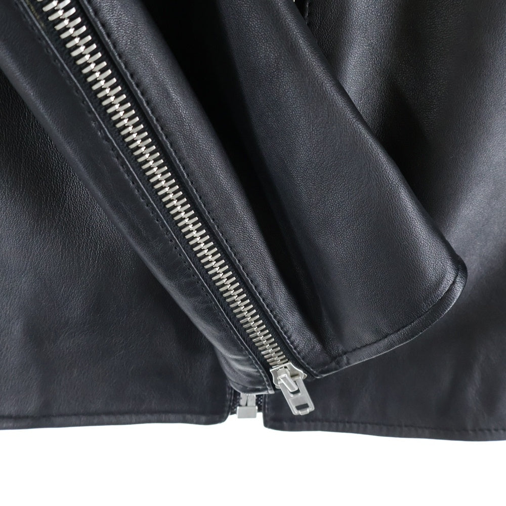 Maison Margiela(メゾンマルジェラ) 5-ZIP LEATHER JACKET ジップアップ シングルレザージャケット ブラック S50AM0489 SY1460