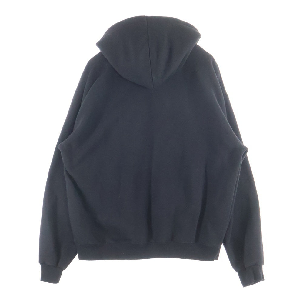NO BRAND(ノーブランド) Ames Worldwide Big Typo Hoodie アメスワールドワイド ビッグタイポフーディー ロゴプリントプルオーバースウェットパーカー AM2EFUM400ABKL ブラック