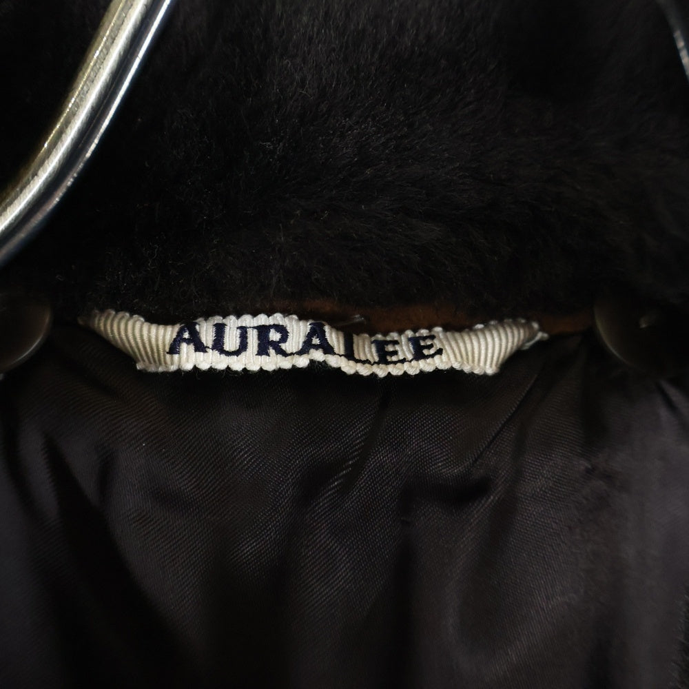 AURALEE(オーラリー) 25AW GOAT SUEDE ZIP BLOUSON ゴートレザー スウェード ジップアップブルゾン ジャケット ブラウン A25AB01GS