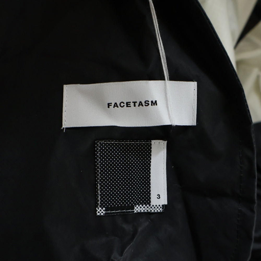 FACETASM(ファセッタズム) 20SS Layered Coach Jacket レイヤードコーチジャケット ロゴプリントドッキングコーチジャケット 1YA-JK-U10 ブラック