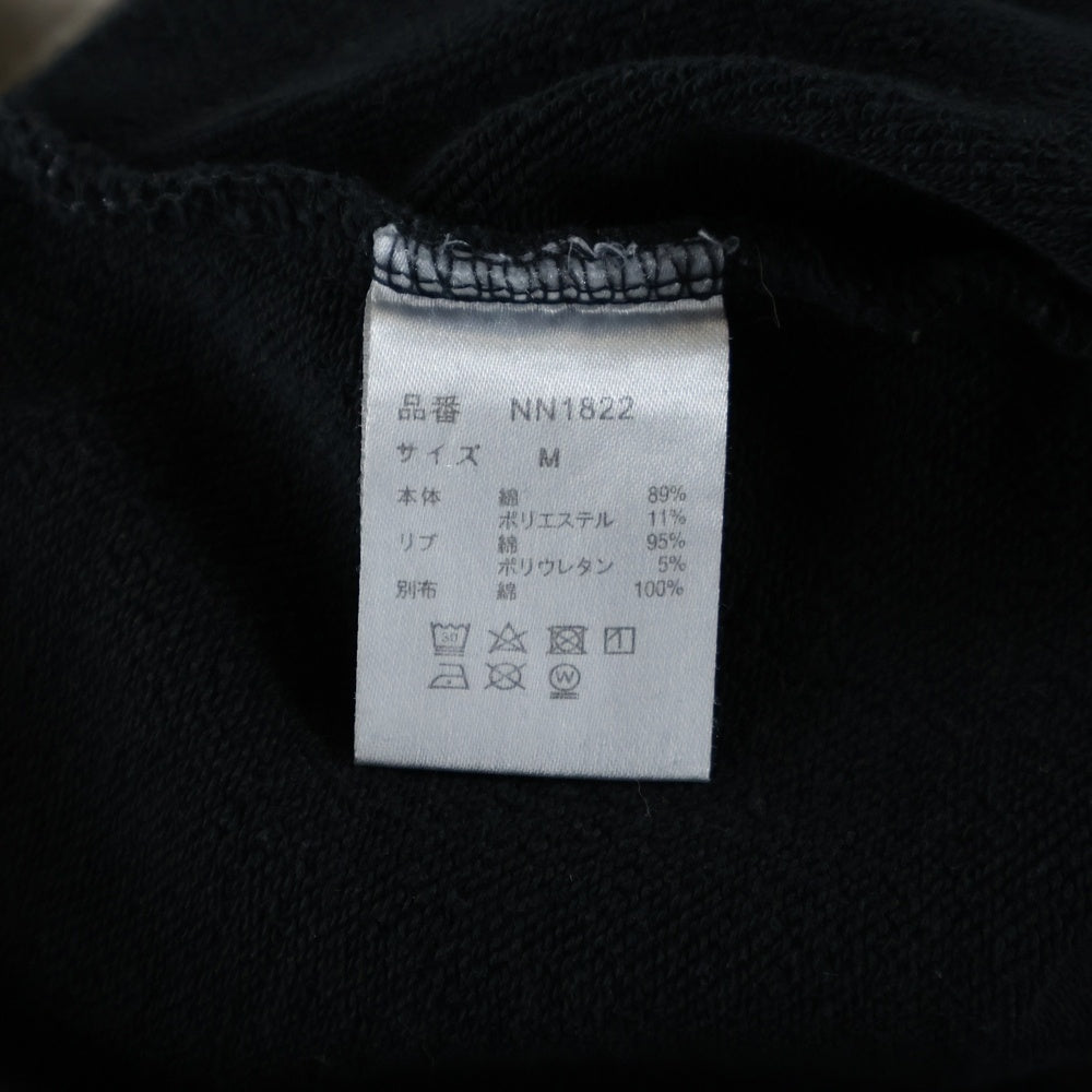 9090(ナインティナインティ) OG Logo Patched Crewneck Sweat NN1822 ビンテージ加工 ロゴデザイン クルーネックスウェットトレーナー ブラック