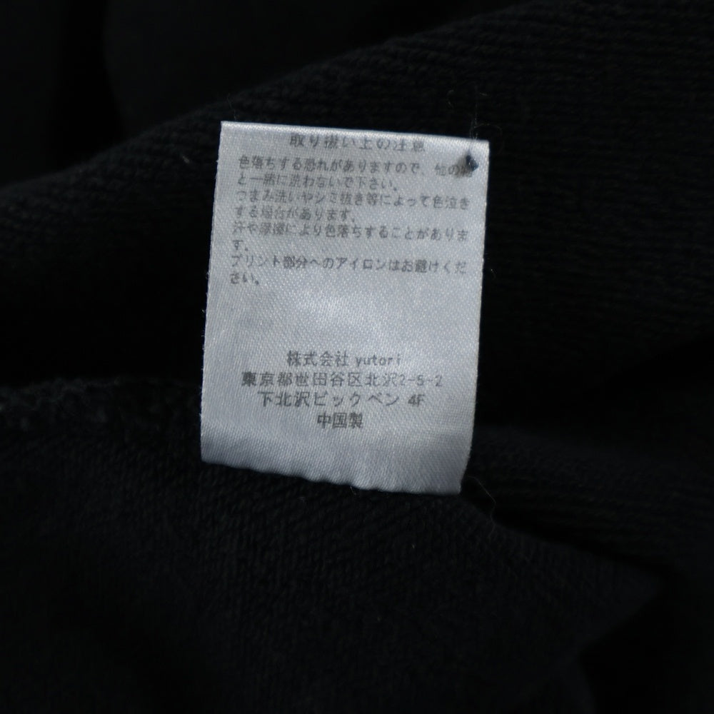 9090(ナインティナインティ) OG Logo Patched Crewneck Sweat NN1822 ビンテージ加工 ロゴデザイン クルーネックスウェットトレーナー ブラック
