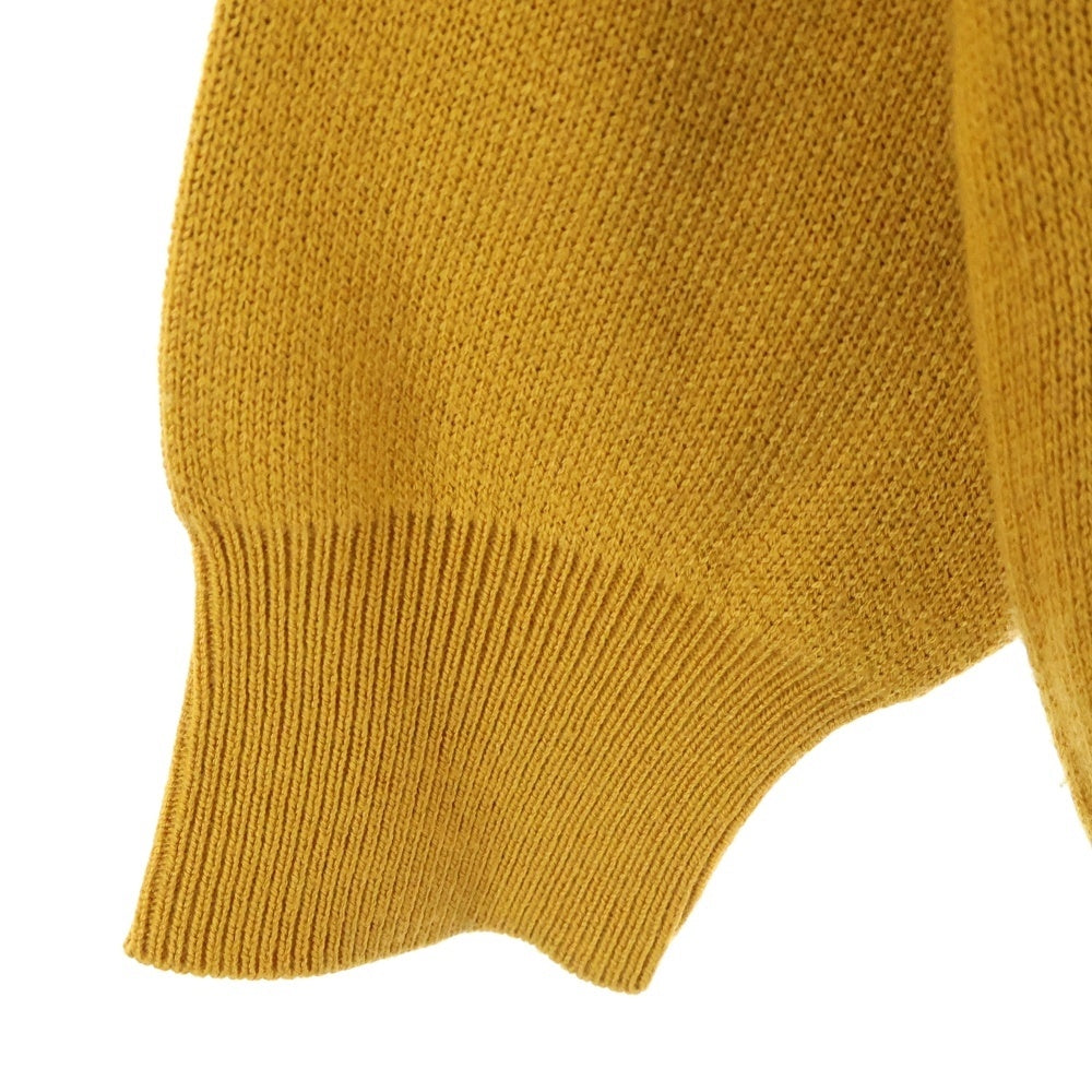 niko and(ニコアンド) アニマルダブルジャガード クルーネックニット イエロー