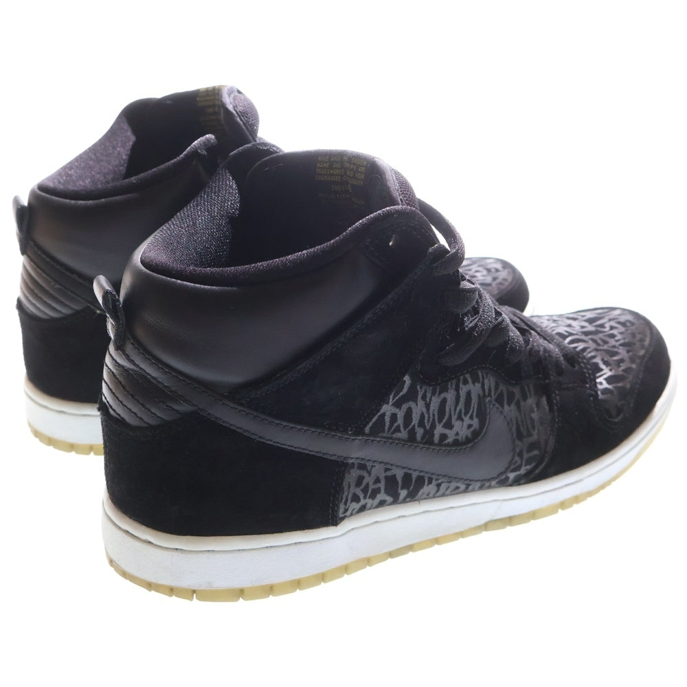 NIKE SB(ナイキエスビー) Dunk High Premium Neck face ダンクハイプレミアム ネックフェイス ハイカットスニーカー US10.5/28.5cm 313171-018 ブラック