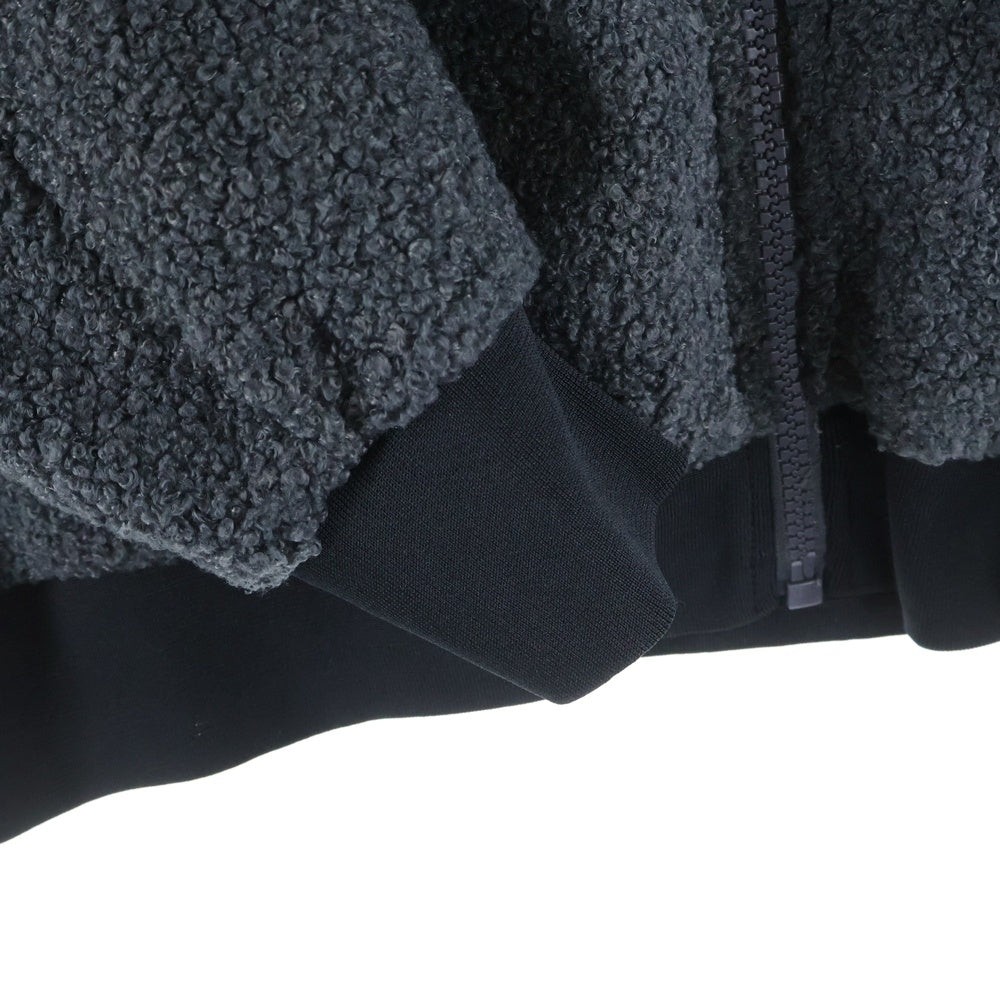NIKE(ナイキ) Sherpa Wind Runner シェルパウインドランナー ロゴ刺繍ボア切替ナイロンジップアップジャケット 930317-010 ブラック