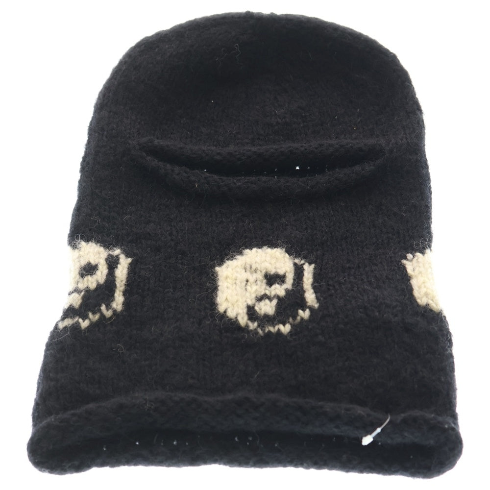 NO BRAND(ノーブランド) MacMahon Knitting Mills マクマホンニッティングミルズ Balaclava-Yin&Yang バラクラバ イン&ヤン モヘア混アクリルニットバラクラバ 目出し帽 ブラック