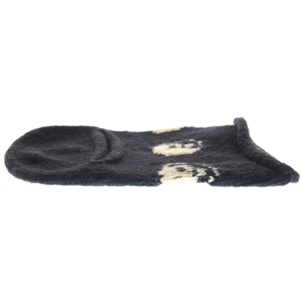 NO BRAND(ノーブランド) MacMahon Knitting Mills マクマホンニッティングミルズ Balaclava-Yin&Yang バラクラバ イン&ヤン モヘア混アクリルニットバラクラバ 目出し帽 ブラック
