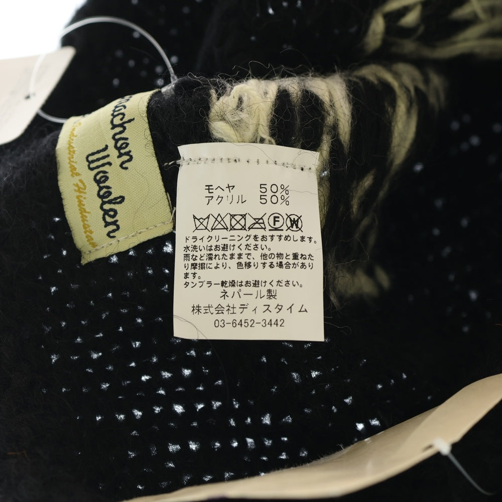 NO BRAND(ノーブランド) MacMahon Knitting Mills マクマホンニッティングミルズ Balaclava-Yin&Yang バラクラバ イン&ヤン モヘア混アクリルニットバラクラバ 目出し帽 ブラック
