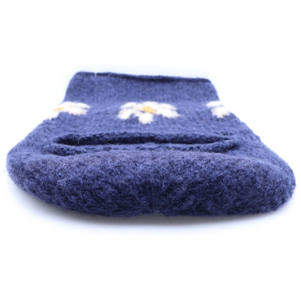 NO BRAND(ノーブランド) MacMahon Knitting Mills マクマホンニッティングミルズ Balaclava-Flower バラクラバ フラワー モヘア混アクリルニットバラクラバ 目出し帽 パープル