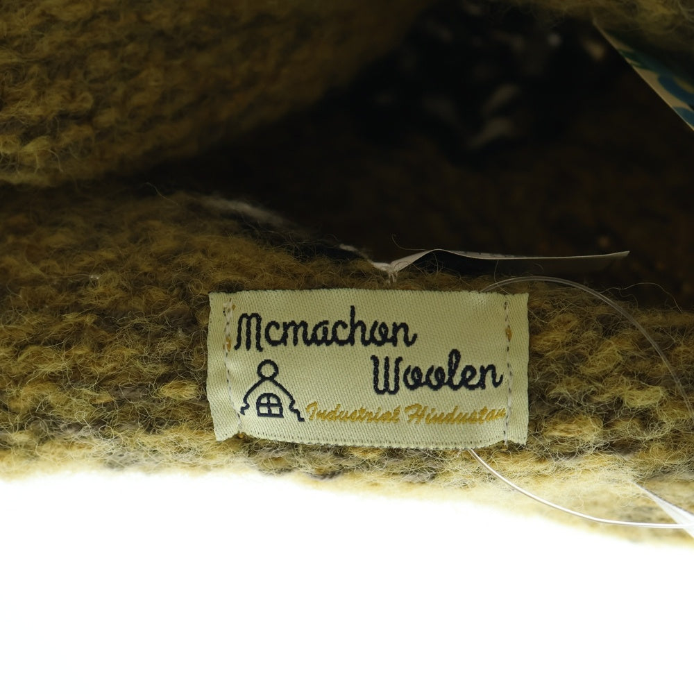 NO BRAND(ノーブランド) MacMahon Knitting Mills マクマホンニッティングミルズ Balaclava-Yin&Yang バラクラバ イン&ヤン モヘア混アクリルニットバラクラバ 目出し帽 イエロー