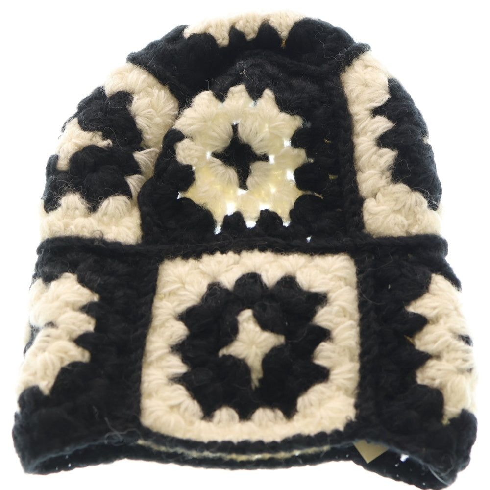 MacMahon Knitting Mills(マクマホンニッティングミルズ) マクマホンニッティングミルズ Balaclava-Crochet バラクラバクロシェット モヘア混パネル編みアクリルクロシェット 帽子 レディース