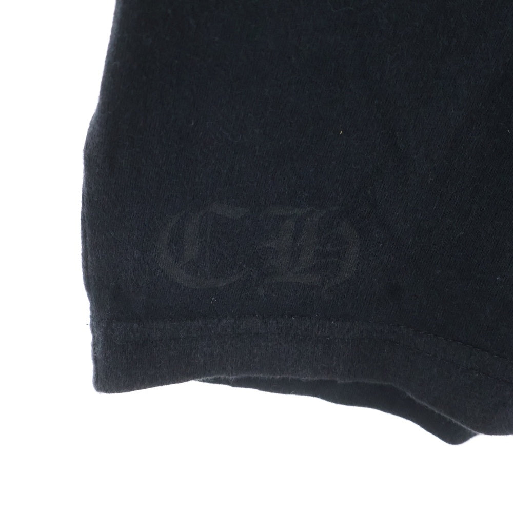 CHROME HEARTS(クロムハーツ) Cemetery Cross Tire Track Tee セメタリークロスタイヤトラックTシャツ クロスプリントクルーネック半袖Tシャツ ブラック