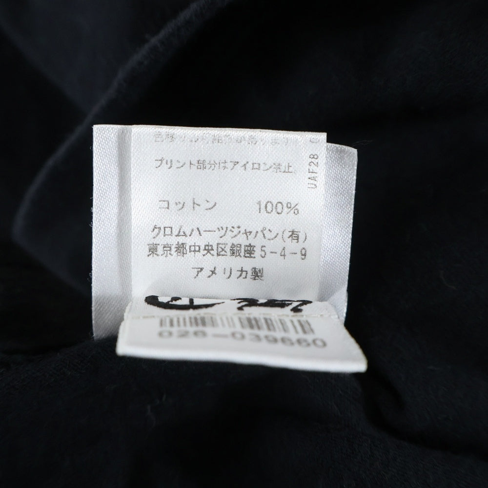 CHROME HEARTS(クロムハーツ) Cemetery Cross Tire Track Tee セメタリークロスタイヤトラックTシャツ クロスプリントクルーネック半袖Tシャツ ブラック