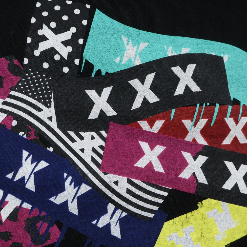 GOD SELECTION XXX(ゴッドセレクショントリプルエックス) Mulch Box Logo T-Shirts マルチボックスロゴTシャツ ロゴプリントクルーネック半袖Tシャツ ブラック