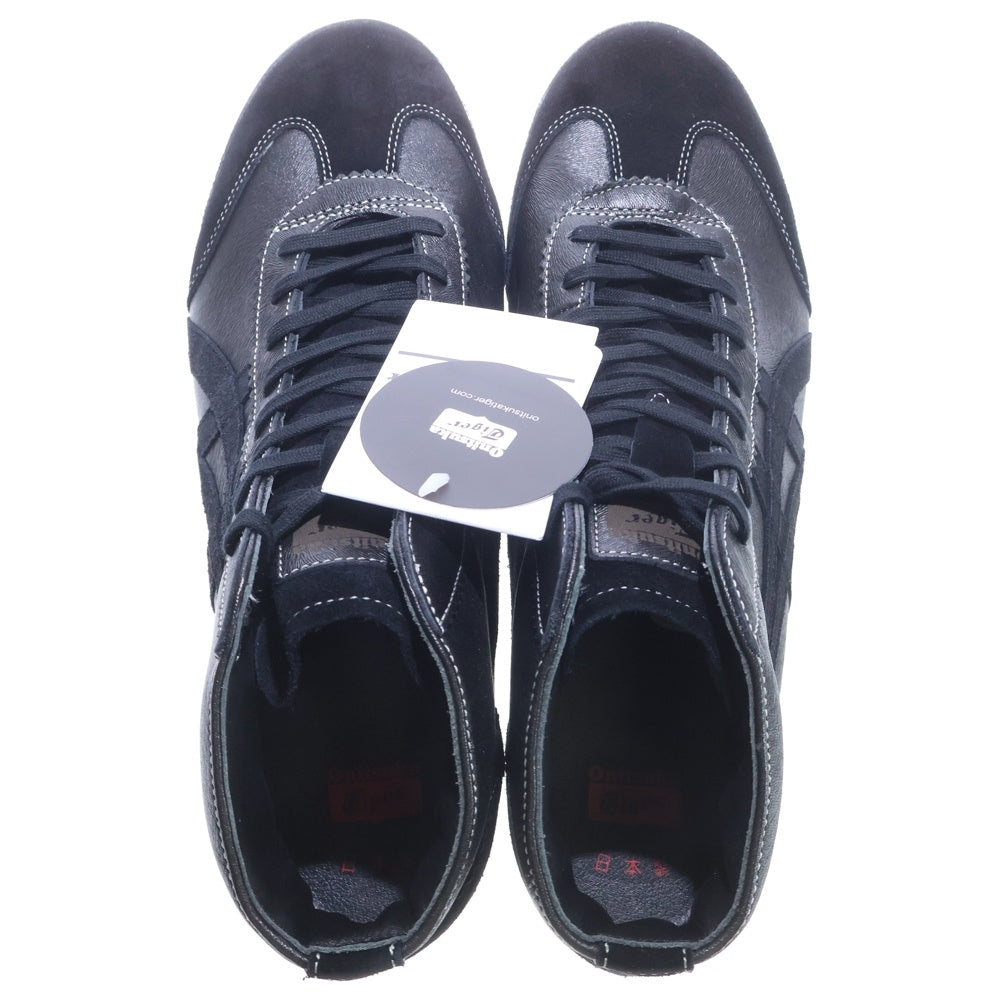 Onitsuka Tiger(オニツカタイガー) MEXIO MID RUNNER DELUXE ダメージ加工 ミッドカットスニーカー ブラック US9.5/27.5cm 1181A609-001