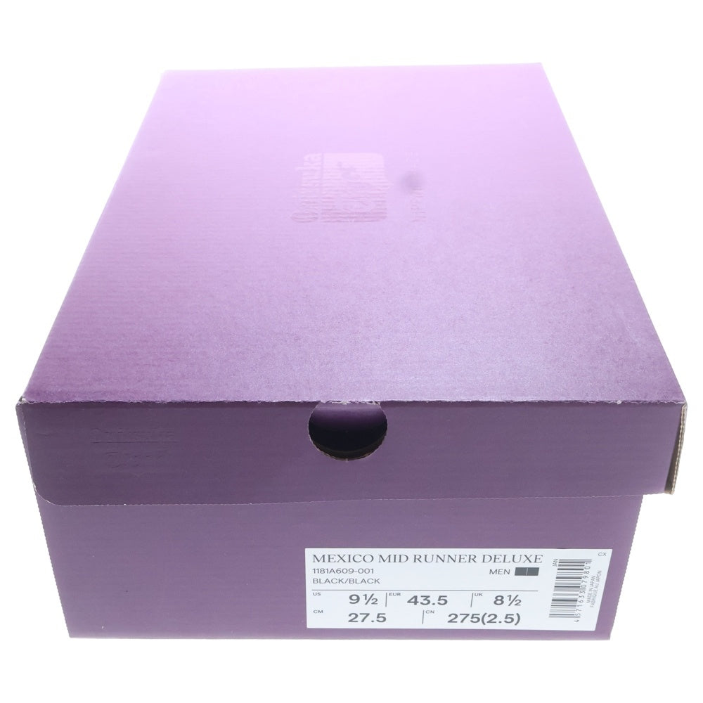 Onitsuka Tiger(オニツカタイガー) MEXIO MID RUNNER DELUXE ダメージ加工 ミッドカットスニーカー ブラック US9.5/27.5cm 1181A609-001