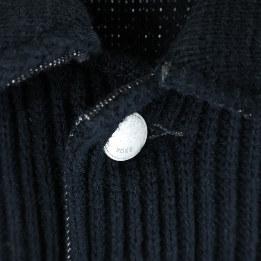 YOKE(ヨーク) 24AW Connected Knit Denim Trucker Jacket ニット デニム切り替え トラッカージャケット ブラック YK24FW01001S-WM