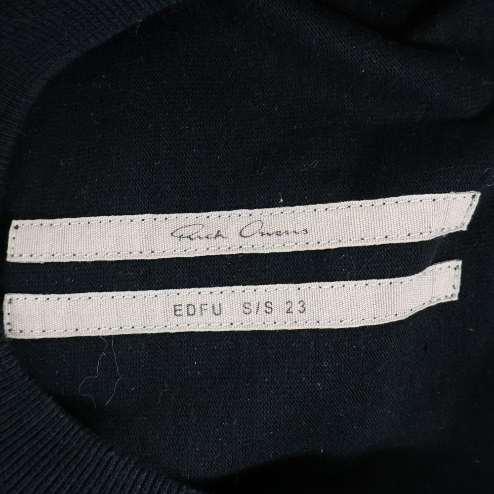 Rick Owens(リックオウエンス) 23SS TOMMY TEE トミー 半袖Tシャツ カットソー ブラック RU01CY4283