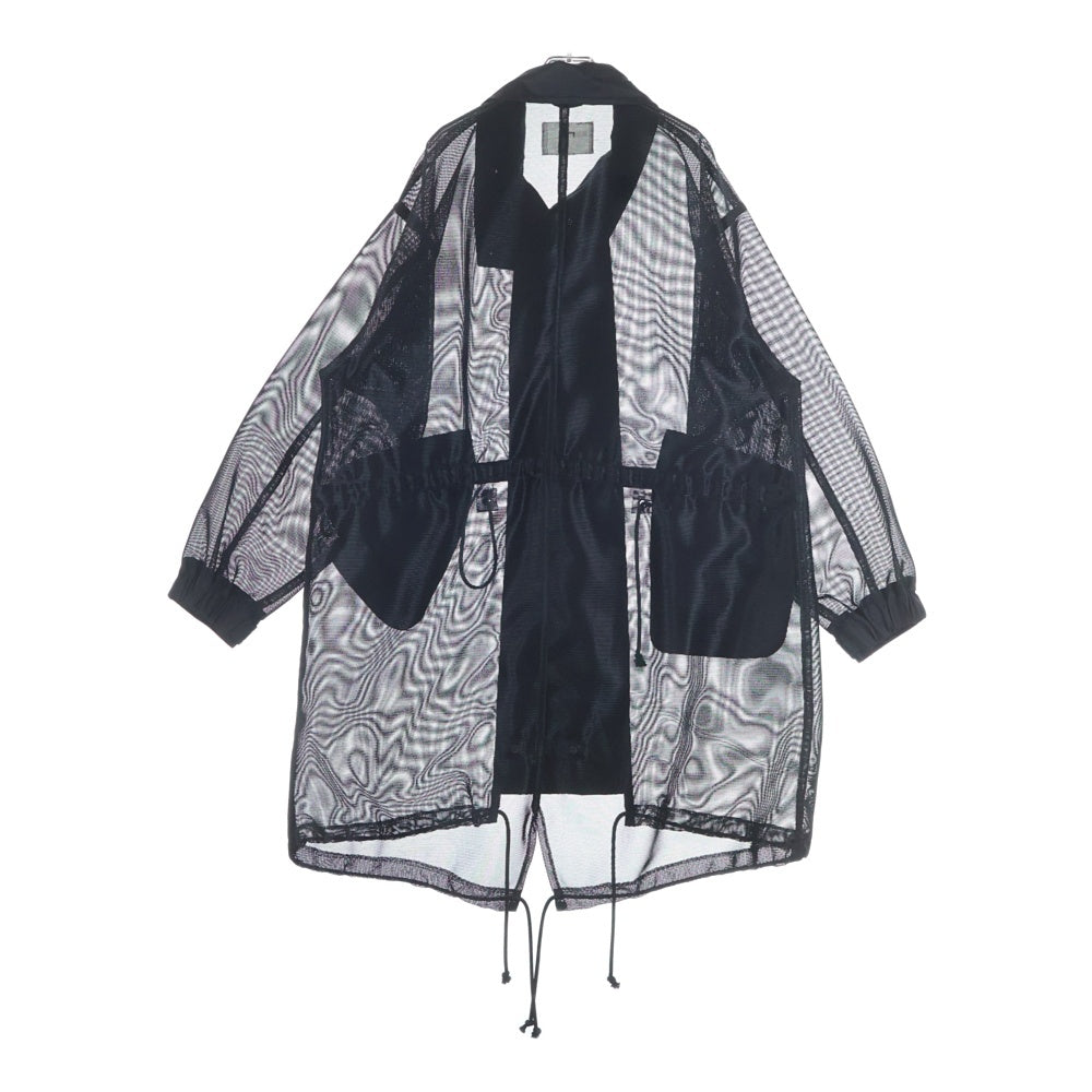 TOGA VIRILIS(トーガ ビリリース) 25SS Nylon twill coat ナイロン ツイル メッシュコート ブラック TV251-FA315