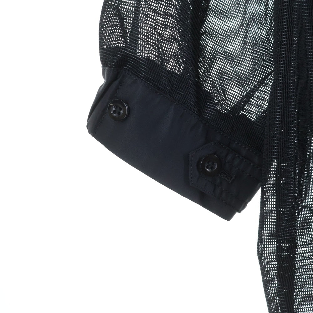 TOGA VIRILIS(トーガ ビリリース) 25SS Nylon twill coat ナイロン ツイル メッシュコート ブラック TV251-FA315