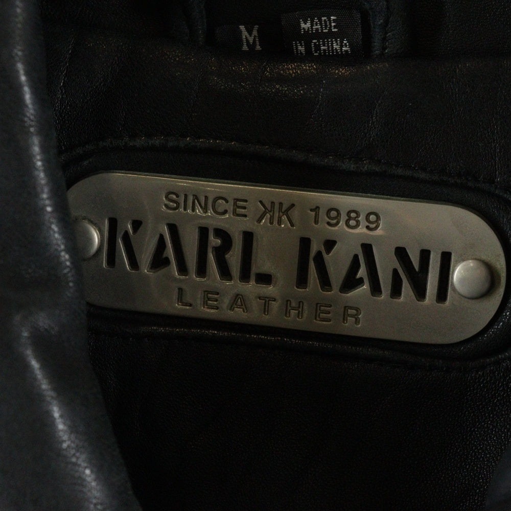 VINTAGE(ヴィンテージ) 00s KARL KANI カールカナイ ジップアップ ラムレザージャケット ブルゾン ブラック