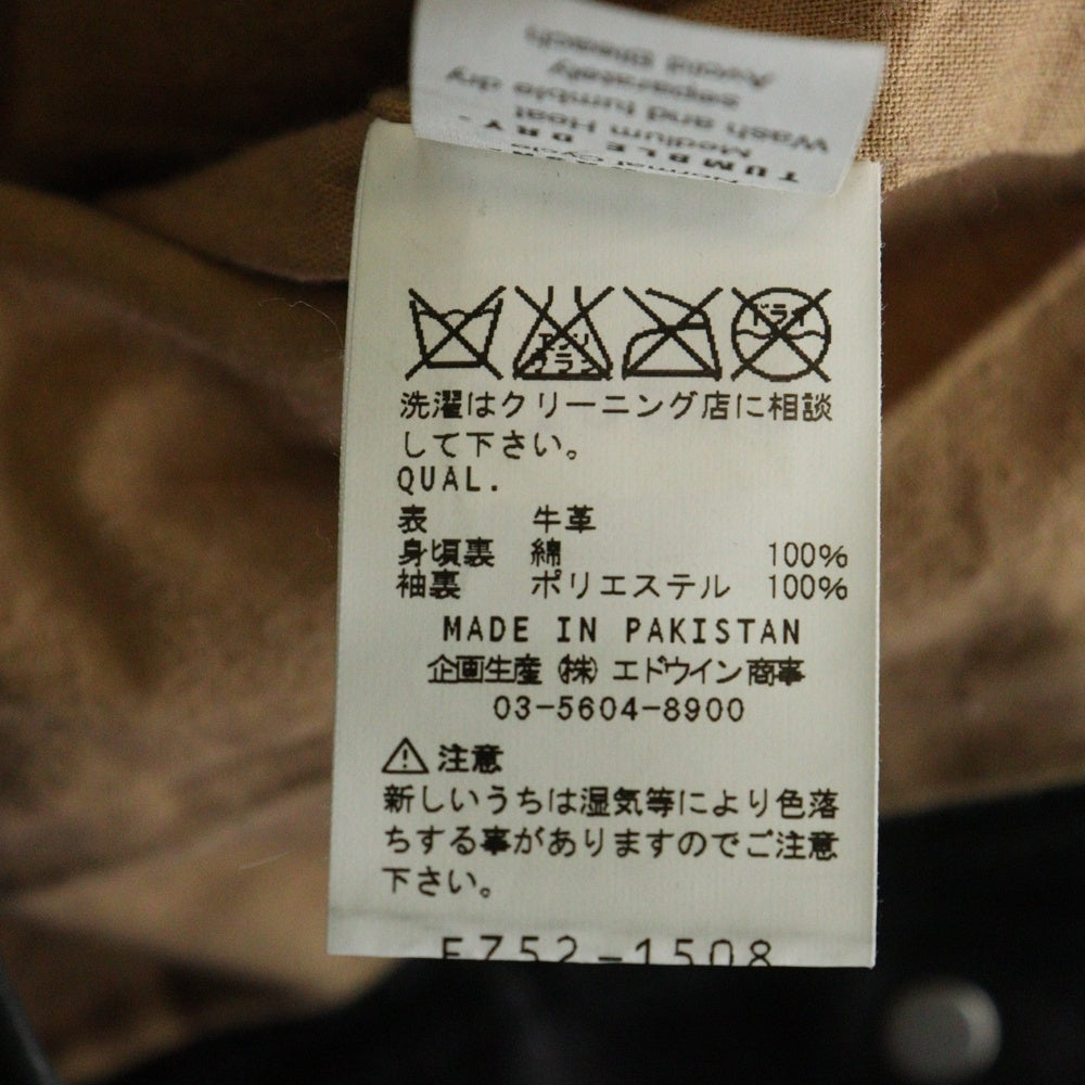 LEE(リー) カウレザー トラッカージャケット ブラック