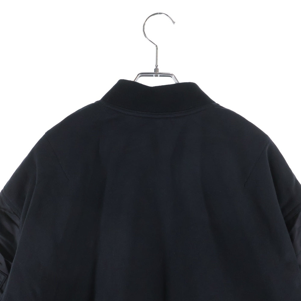 Onitsuka Tiger(オニツカタイガー) BOMBER JACKET ナイロン切替 ジップアップ ボンバージャケット ブラック 2183B583