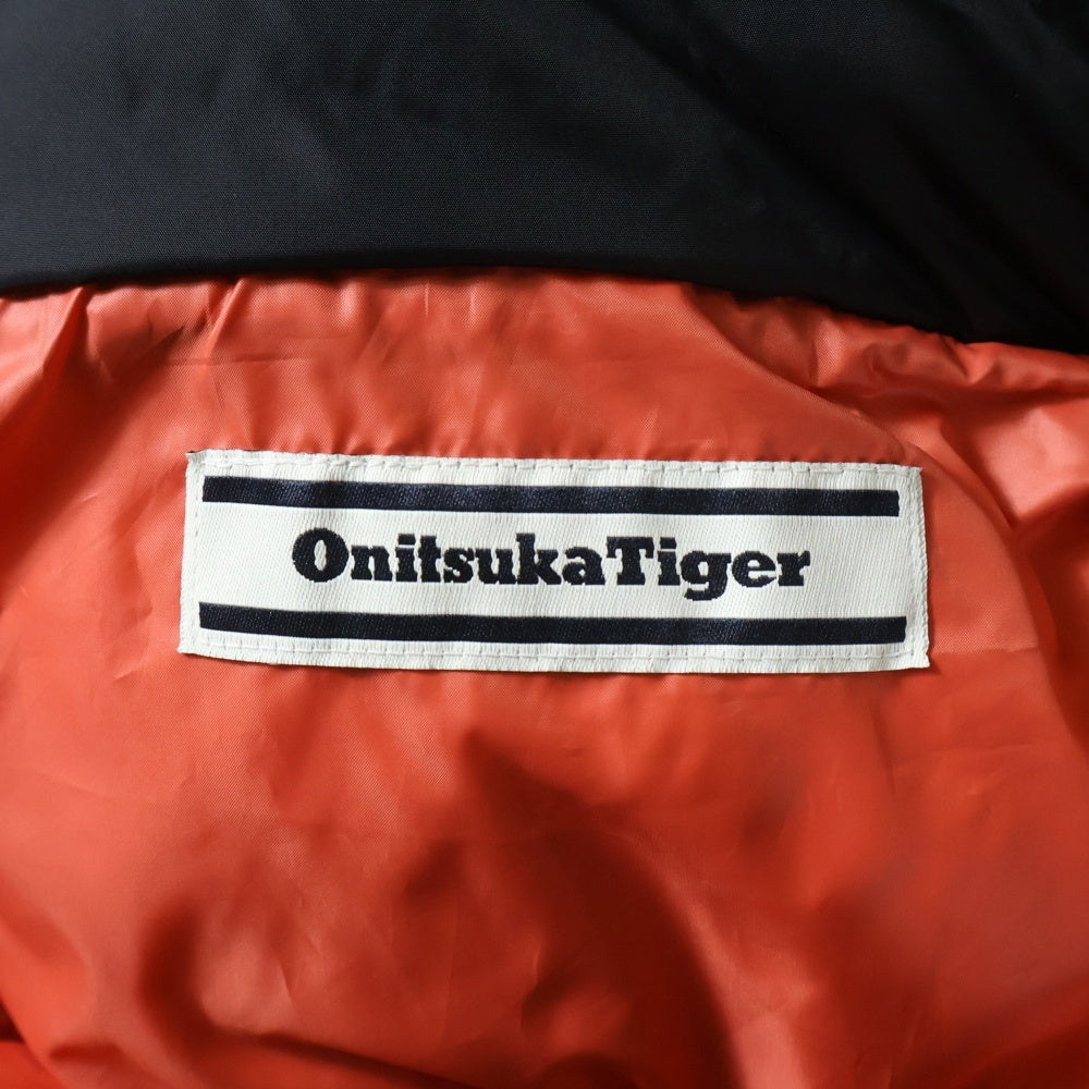 Onitsuka Tiger(オニツカタイガー) DOWN JACKET ジップアップ フーデッド ダウンジャケット ブラック 2183B582