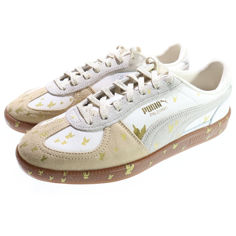 PUMA(プーマ) ×MASU Palermo マス パレルモ レースアップローカットスニーカー US8.5/26.5cm 405928-01 ホワイト/ベージュ