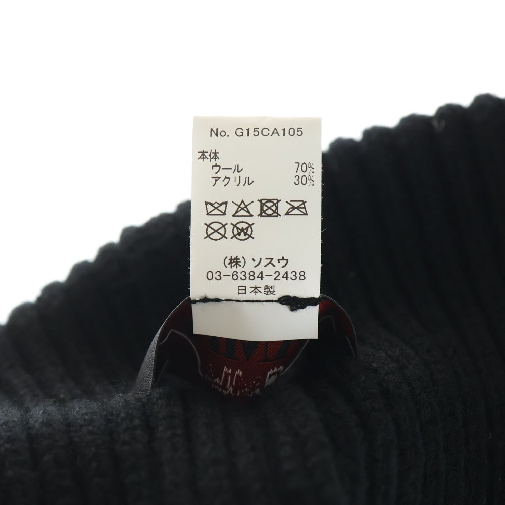 KAMIYA(カミヤ) ×CA4LA KMY Beanie カシラ KMYビーニー ロゴ刺繍ニットキャップ G15CA105 ブラック