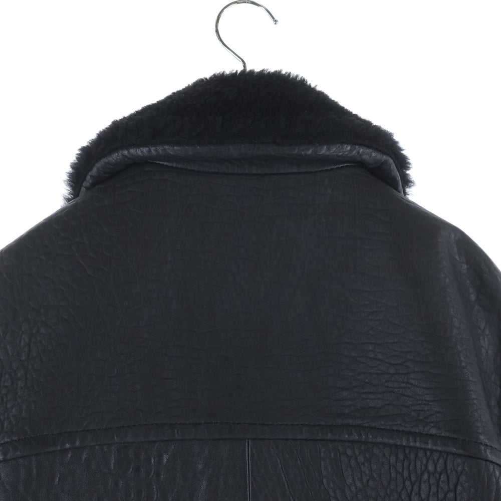 STUDIO NICHOLSON(スタジオニコルソン) 25AW SHEARLING COLLAR JACKET ラムレザー ジャケット ブルゾン ブラック