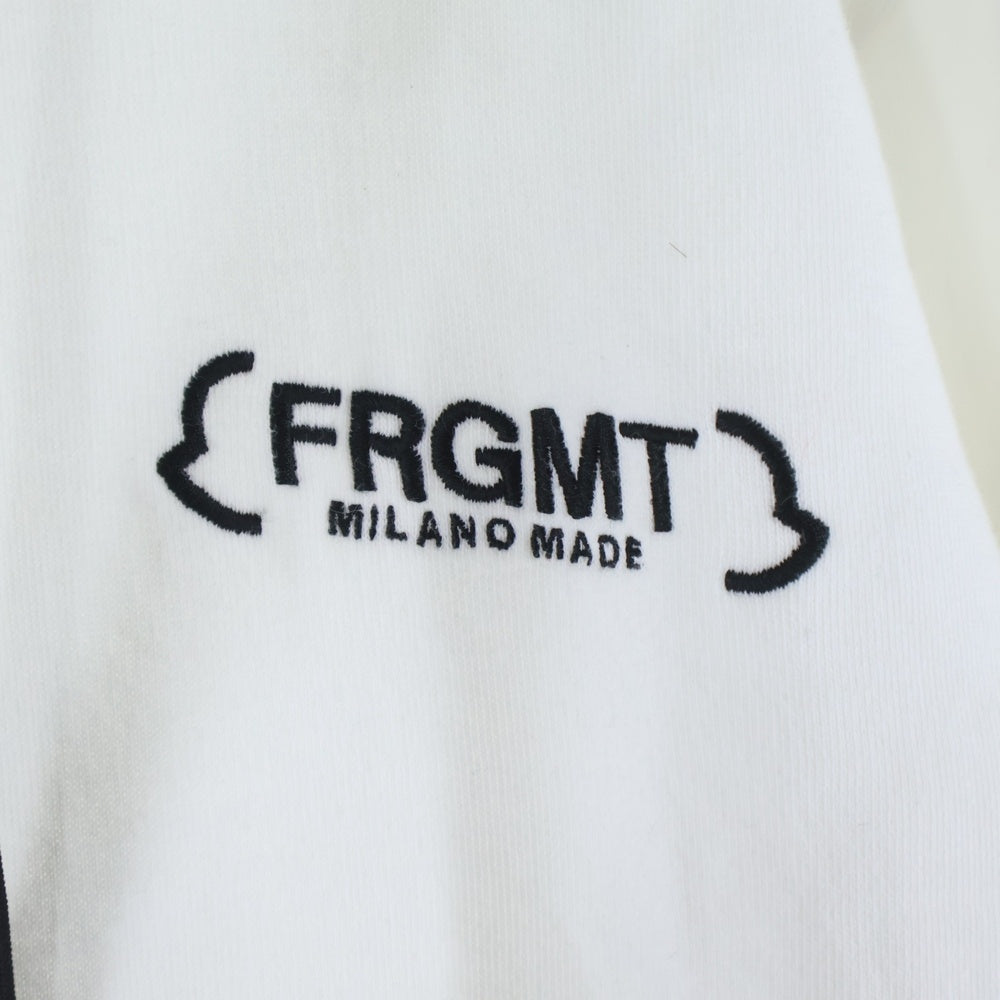 MONCLER GENIUS(モンクレール ジーニアス) 22SS ×FRGMT Hoodie フラグメント ロゴ刺繍 プルオーバースウェットパーカー ホワイト H209U8G00002