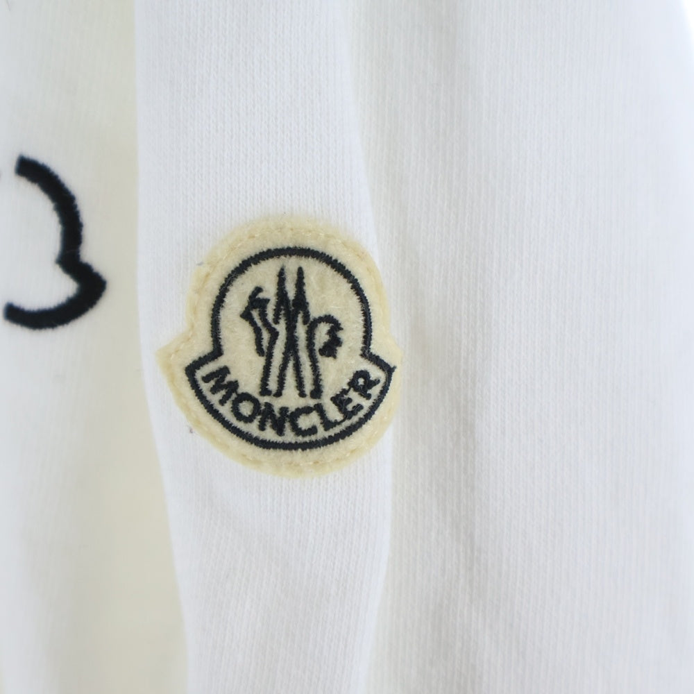MONCLER GENIUS(モンクレール ジーニアス) 22SS ×FRGMT Hoodie フラグメント ロゴ刺繍 プルオーバースウェットパーカー ホワイト H209U8G00002