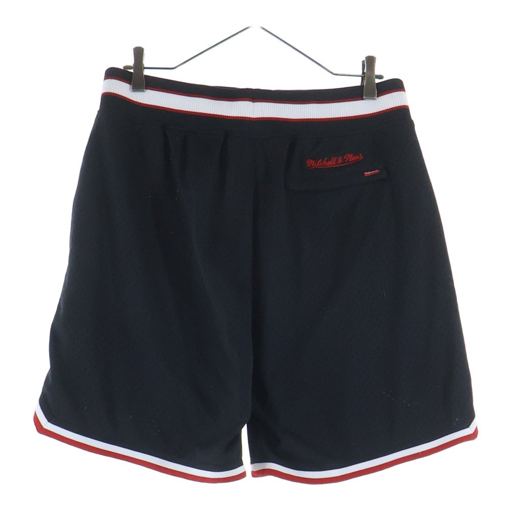 SUPREME(シュプリーム) 21SS Mitchell & Ness Basketball Short ミッチェル&ネスバスケットボールショート ロゴパッチメッシュハーフパンツ ブラック