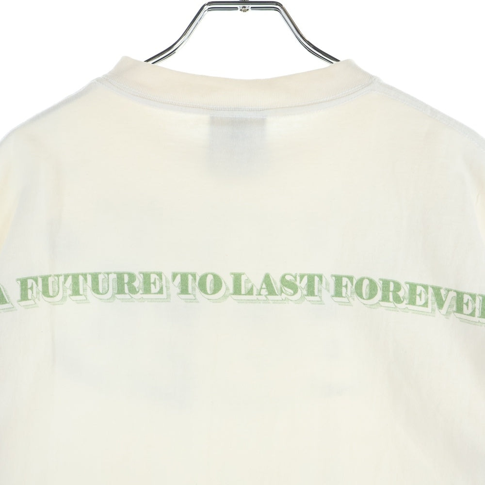 SAINT MICHAEL(セントマイケル) 24SS SS Tee Money SM-YS8-0000-010 ヴィンテージ加工 マネー プリント クルーネック半袖Tシャツカットソー ホワイト