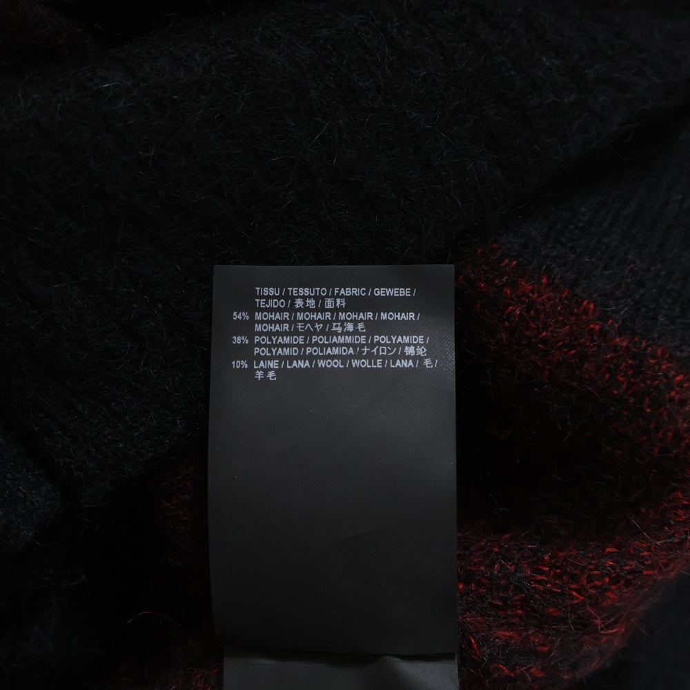 SAINT LAURENT PARIS(サンローランパリ) 17AW Mohair Knit Flame Cardigan モヘアニットフレームカーディガン 総柄モヘアニットカーディガン 480078 YA2IJ レッド