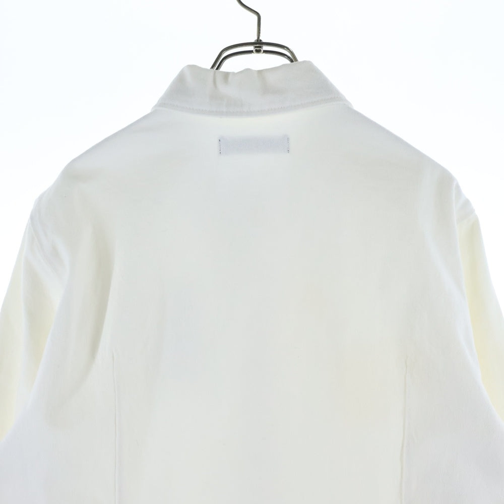 RAF SIMONS(ラフシモンズ) 21SS Slim Fit Denim Shirt スリムフィットデニムシャツ RSロゴ レザーパッチボタンダウン長袖シャツ 211-M240 ホワイト