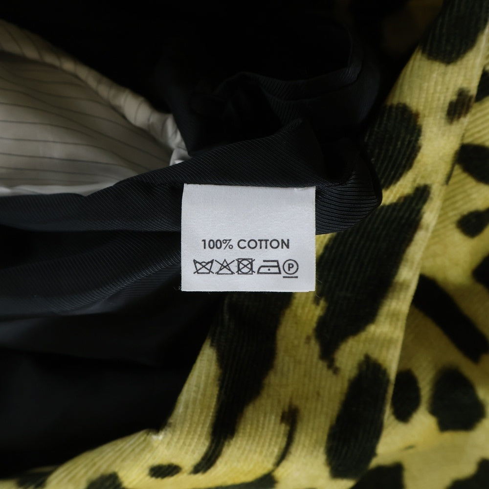 DRIES VAN NOTEN(ドリスヴァンノッテン) 20AW Leopard Tailored Jacket レオパードテーラードジャケット 3B総柄シングルベントテーラードジャケット イエロー/ブラック