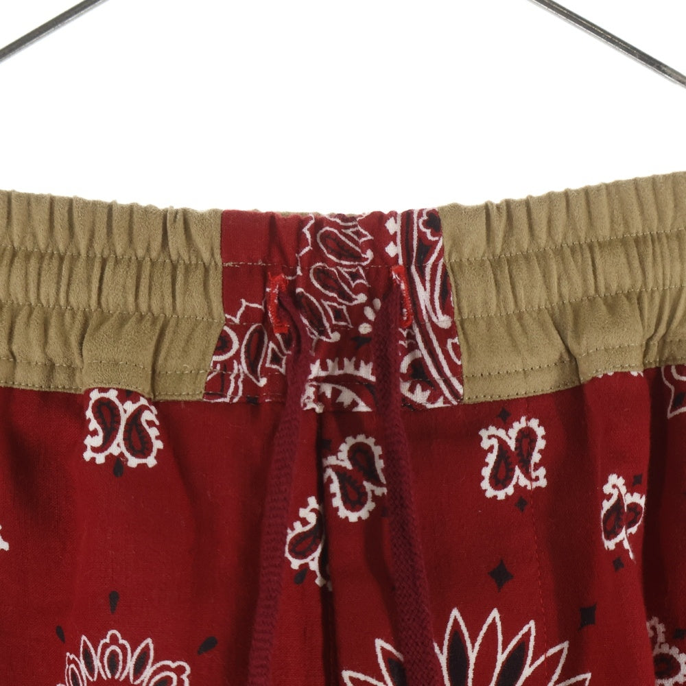 MINDSEEKER(マインドシーカー) Limited Edition Bandana Shorts リミテッドエディションバンダナショーツ ドローストリングペイズリー柄ハーフパンツ レッド