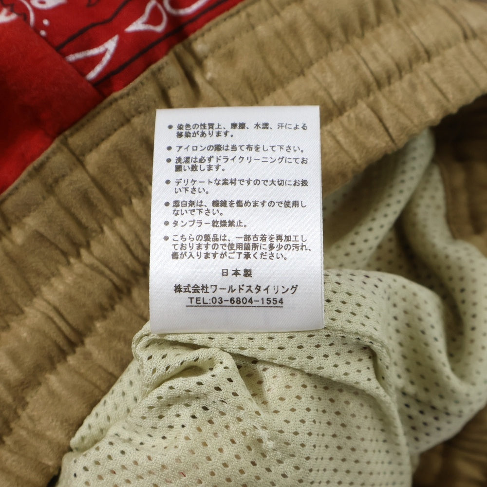 MINDSEEKER(マインドシーカー) Limited Edition Bandana Shorts リミテッドエディションバンダナショーツ ドローストリングペイズリー柄ハーフパンツ レッド