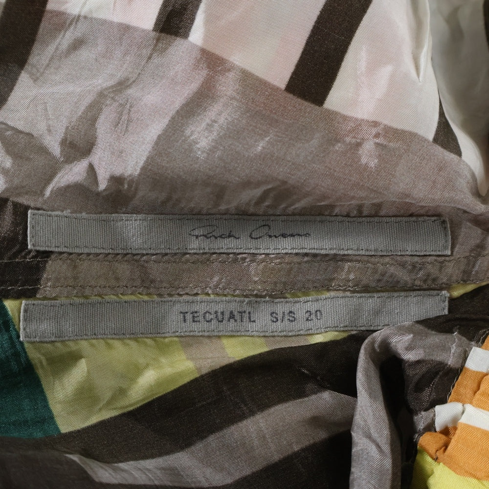 Rick Owens(リックオウエンス) 20SS Tecuatl Dolphin Boxer Shorts テクアトル期 ドルフィンボクサーパンツ ドローストリングサイドスリットハーフパンツ RU20S7382-JP1 マルチ