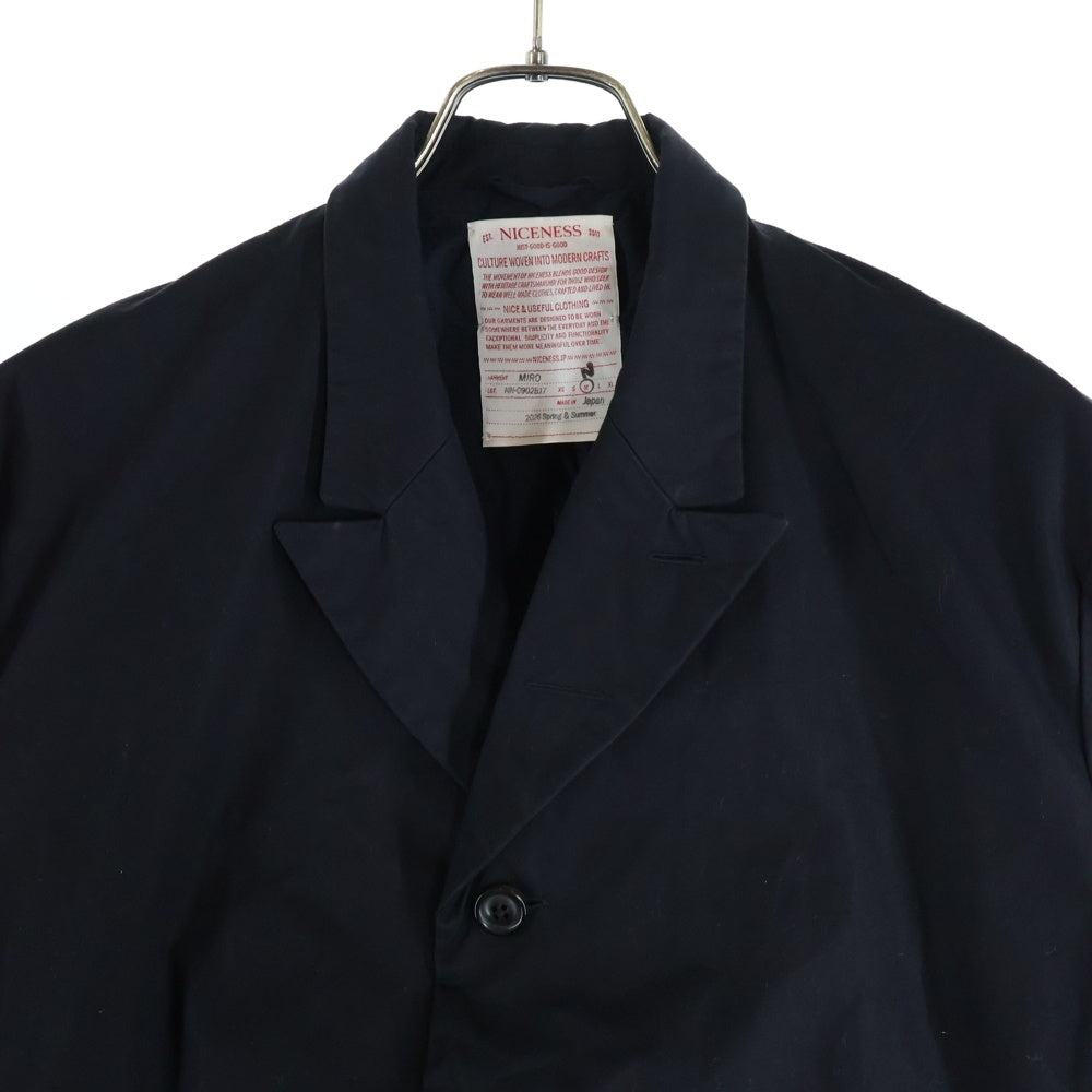 NICENESS(ナイスネス) 26SS MIRO Rover Blazer 5B ミロ ローバーブレザー 5ボタンシングルコットンジャケット NN-0902B17 ネイビー