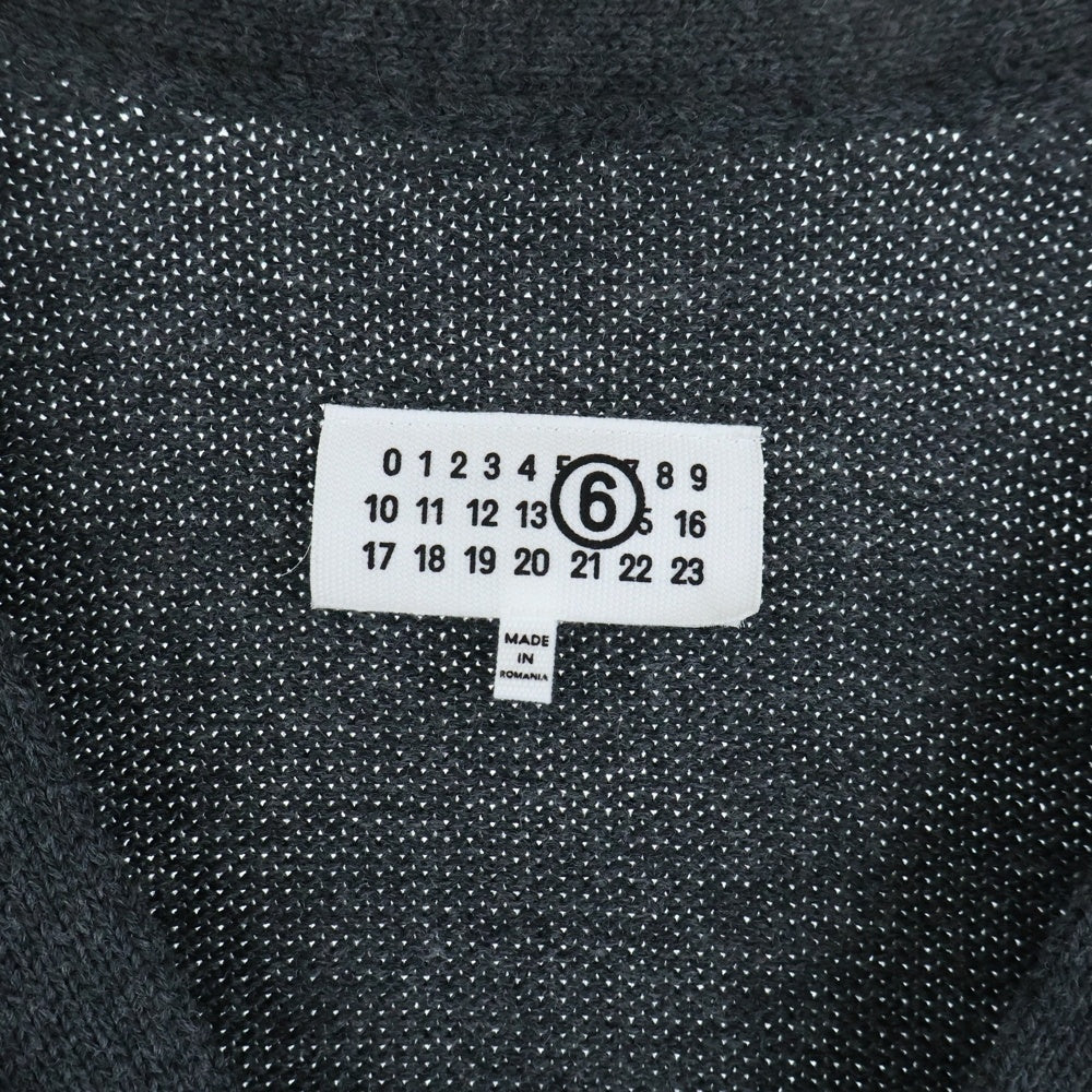 MM6 Maison Margiela(エムエムシックスメゾンマルジェラ) 26SS ツーインワン ニット カーディガン グレー/ホワイト SH0HP0012 M13206