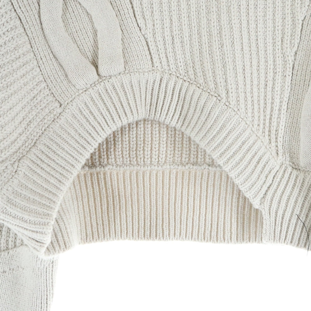 UN3D.(アンスリード) ケーブルショートニット クロップド セーター 522312600301 ベージュ レディース