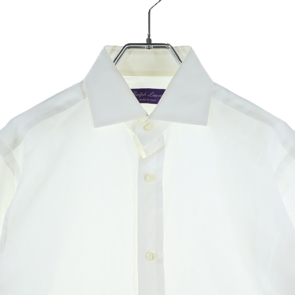 RALPH LAUREN PURPLE LABEL(ラルフローレン パープルレーベル) 90s 無地デザイン ボタンダウン 長袖シャツ ホワイト