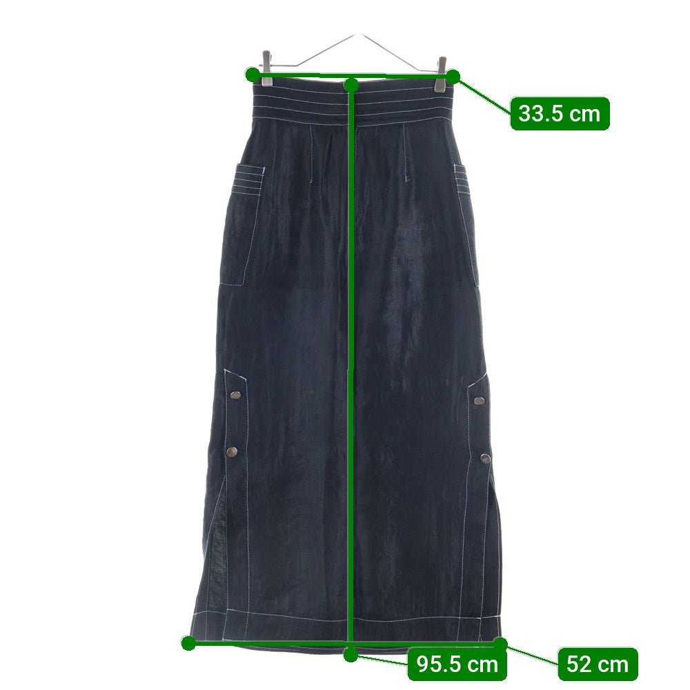 G.V.G.V.(ジーヴィジーヴィ) シースルーデザイン ロングスカート レディース GV1711082 ブラック